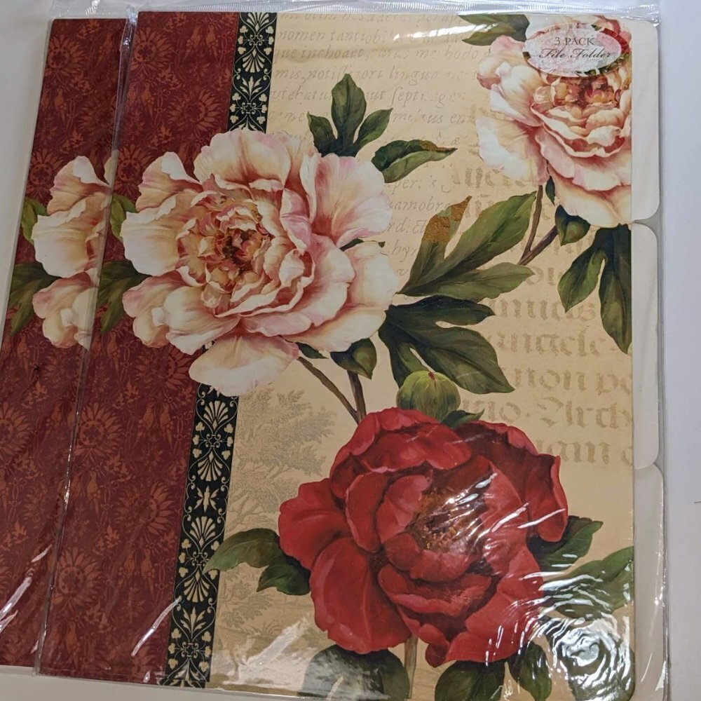 Floral Designer Colorful File Folders - Picture 3 of 8
